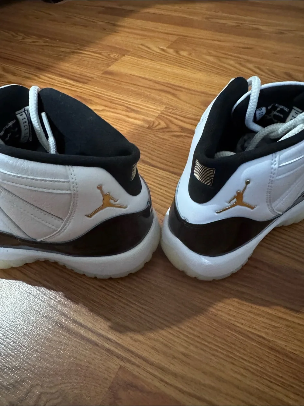 Jordan Kids Black, White & Gold High-Top Basketball Sneakers